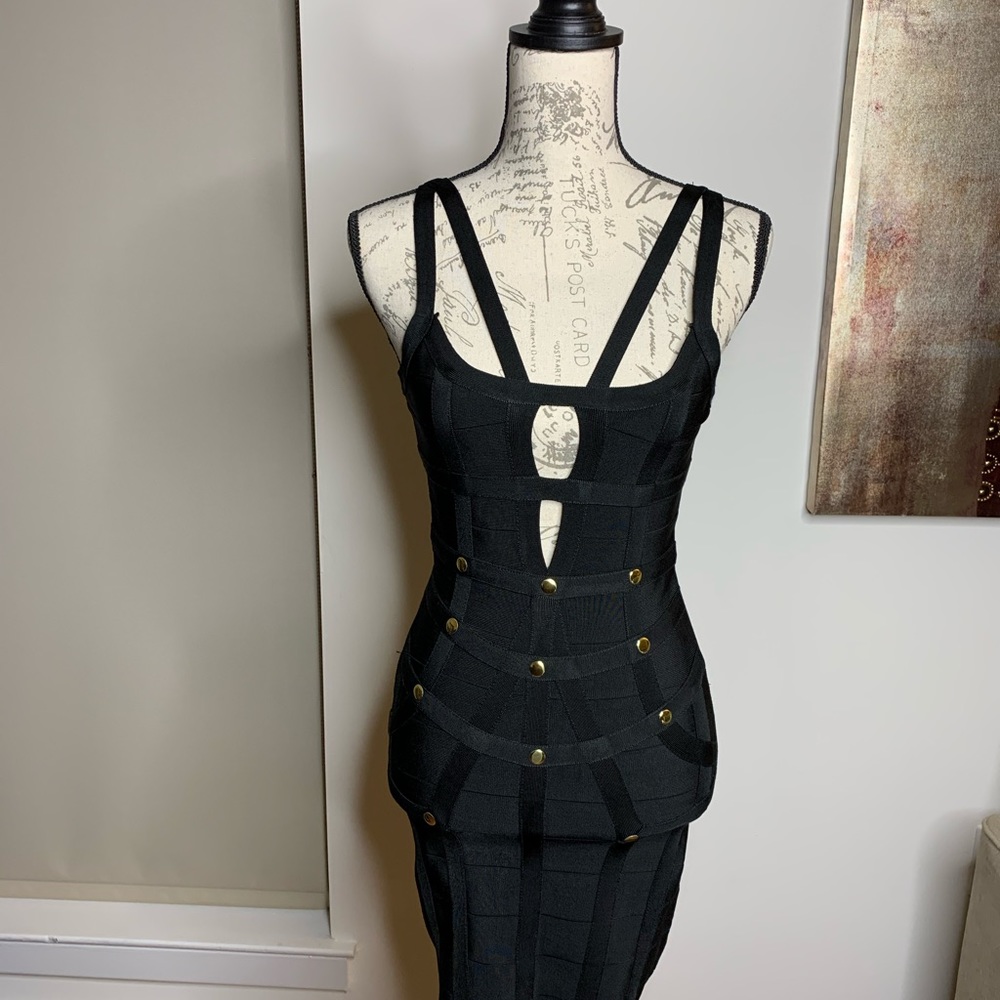 BEBE Bandage Dress Black